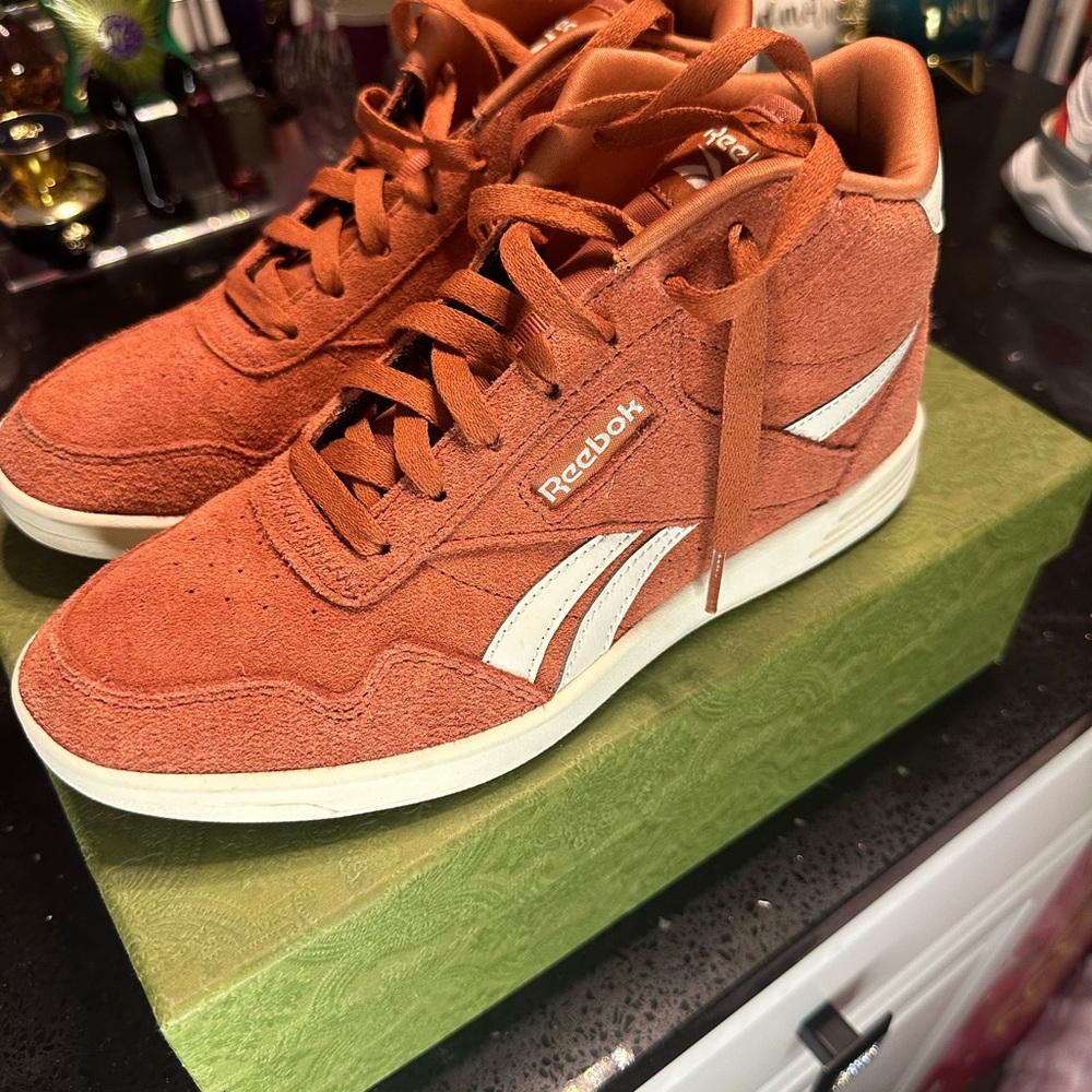 Reebok Burnt Orange Suede Sneakers